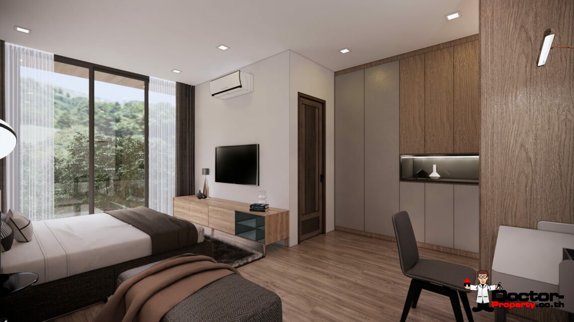 New 3-5 Bedroom Private Pool Villa with Mountain View in Lamai, Koh Samui – For Sale